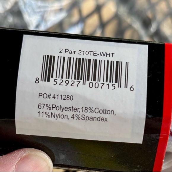 TrueEnergy Over-The-Calf Infrared Technology Compression Socks 4 Pair L/XL White - Picture 5 of 8